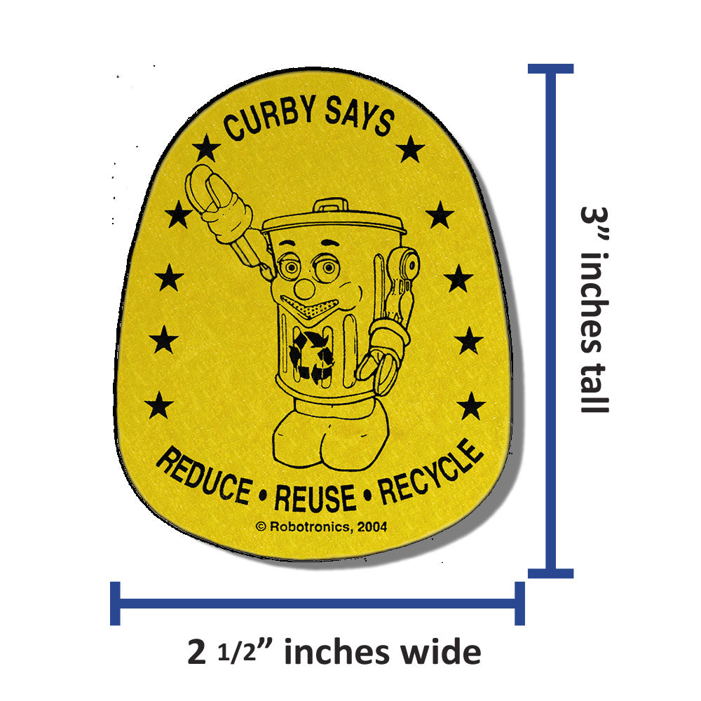 Curby Large Sticker - Official (roll of 500)