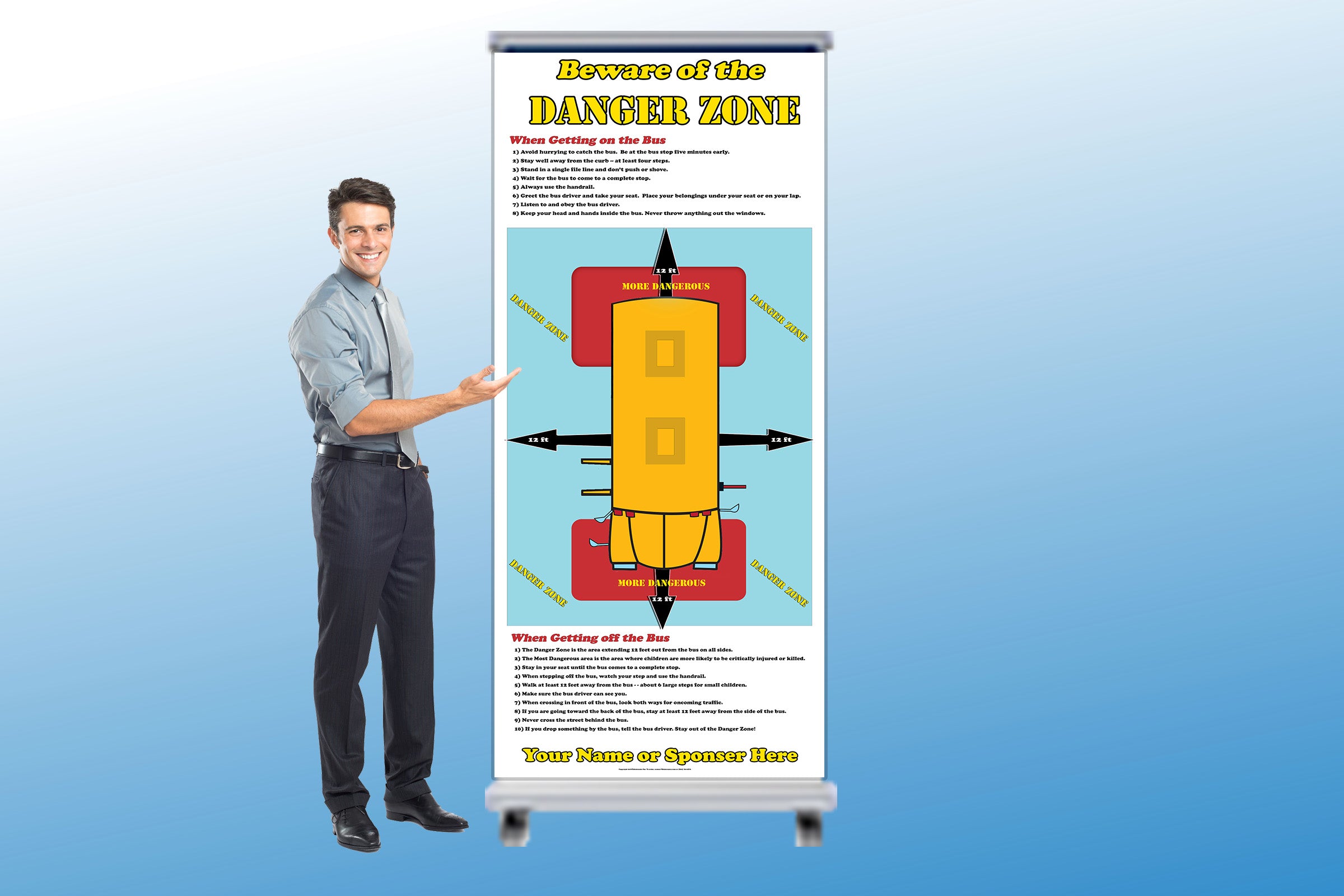 Danger Zone Pull Up Banner