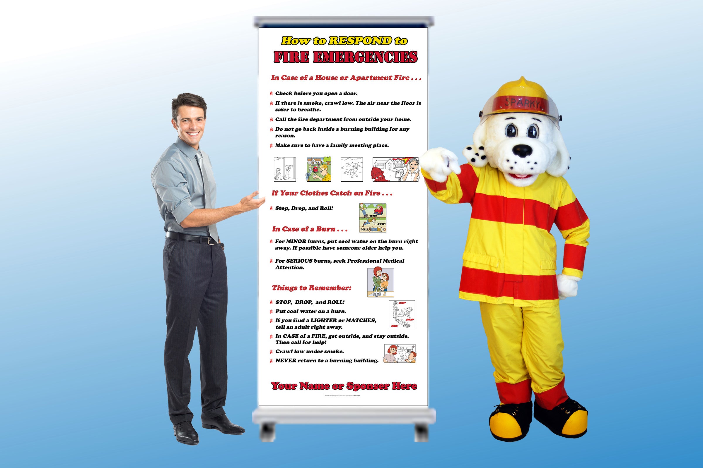 Fire Safety Response Pull Up Banner