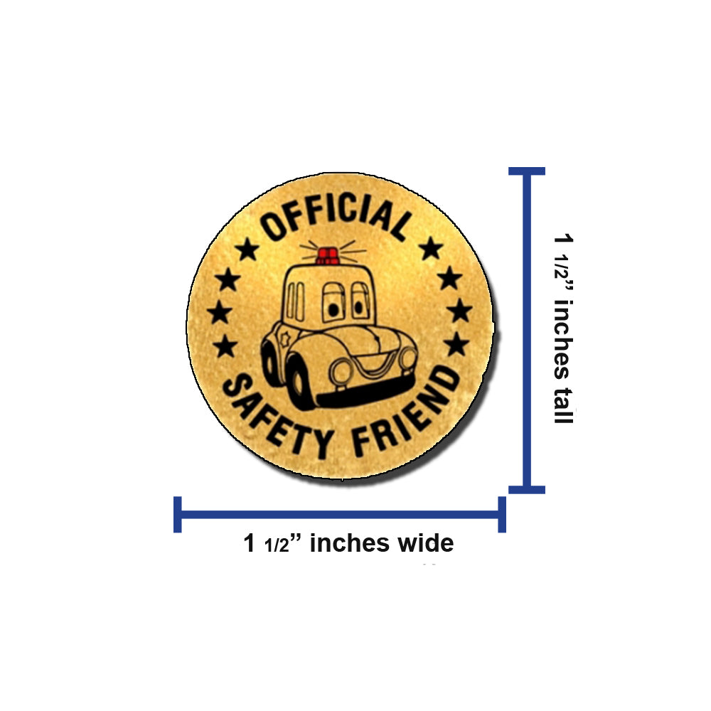 P.C. Small Sticker - Official Safety Friend (roll of 500)